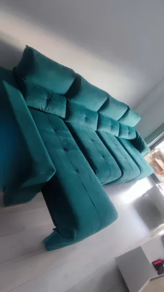 Sofá premium Morfeo 4 plazas Mónaco turquesa.