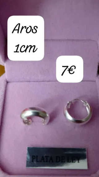 Aros Plata de Ley 1cm