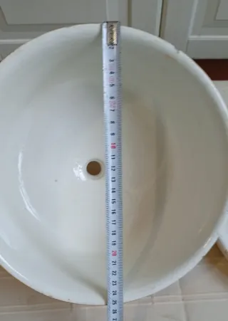 Quesera cerámica amarillo, naranja  y blanco