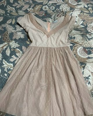 Red Valentino Abito Pizzo Beige