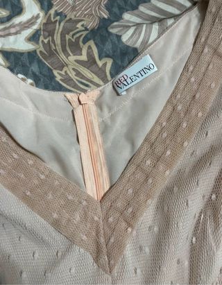 Red Valentino Abito Pizzo Beige