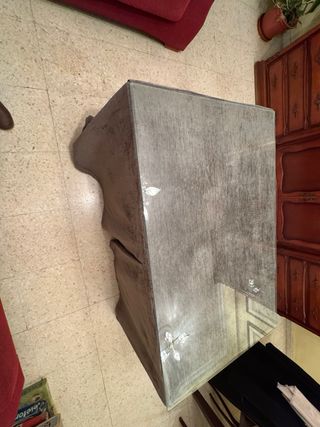 Mesa centro cristal de 0.8 cm para estufa