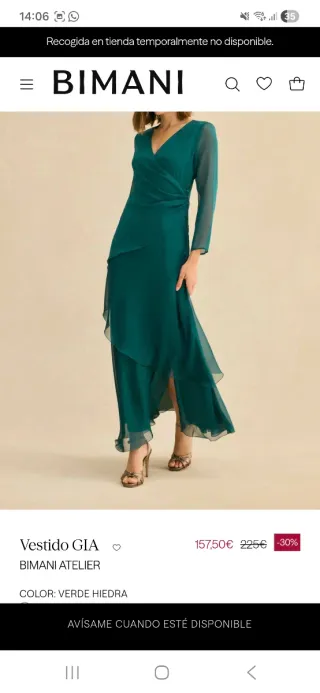 Vestido BIMANI ATELIER Talla M