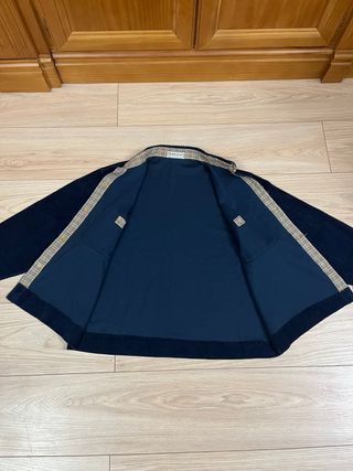 Chaqueta Burberry Pana Azul Talla L Mujer