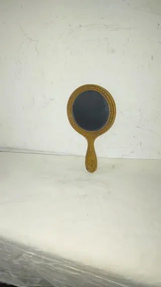 Espejo de mano bronce Al Escudo de Cataluña