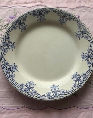 Pareja Platos Terre de Fer Azul Blanco