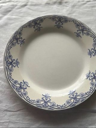 Pareja Platos Terre de Fer Azul Blanco