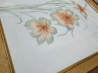 Cuadro acuarela 3 flores