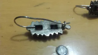 Pendientes Plata 925 Época Victoriana Granates