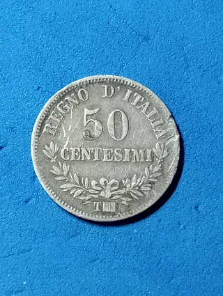 Moneta Argento Regno d'Italia 50 Centesimi