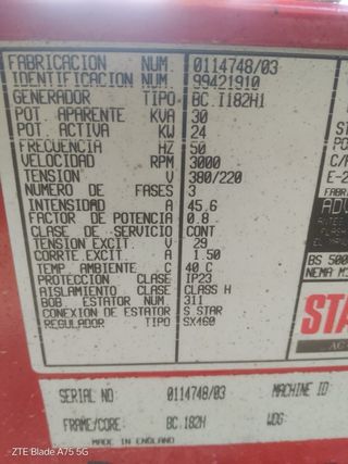 Grupo electrógeno diésel 36 kW