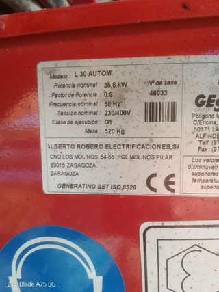 Grupo electrógeno diésel 36 kW