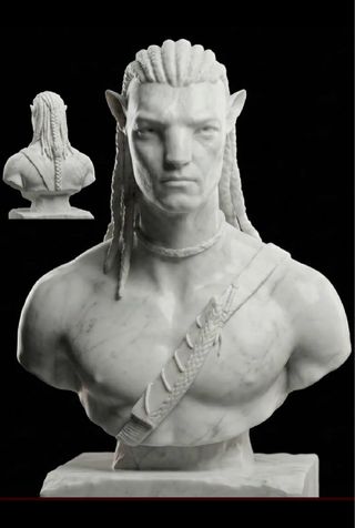 Busto Avatar Stampa 3D Altezza 25cm