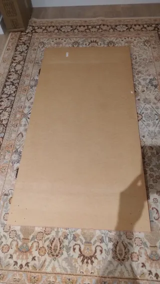 Mesa Ikea Tablero Rojo + Caballetes