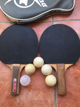 2 Raquetas Ping Pong Dunlop y Schildkrot + Bolas