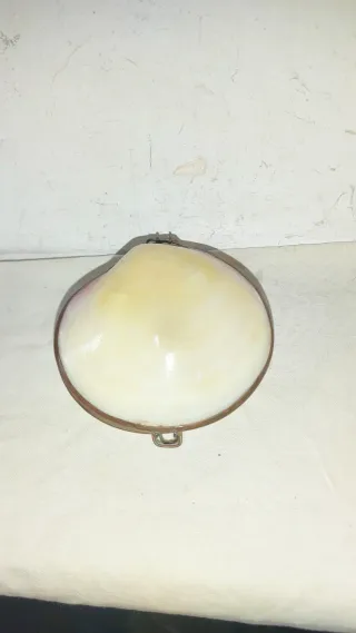 Caja joyero concha nacarada latón antigua vintage