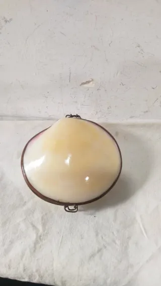 Caja joyero concha nacarada latón antigua vintage