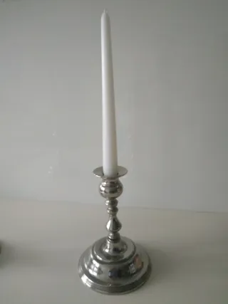 Candelabros Diseño Italiano Metal Plateado