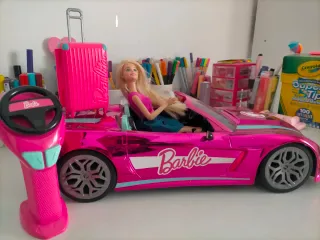Coche Barbie Rosa Metalizado
