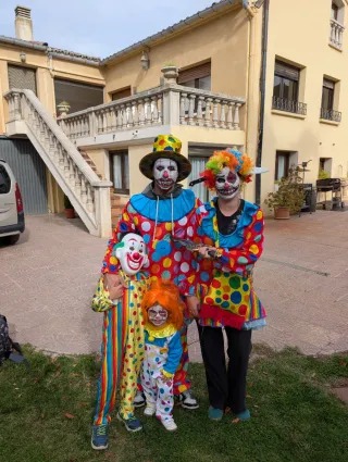 Disfraz payaso familiar