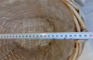 Cesta de mimbre con forro interior