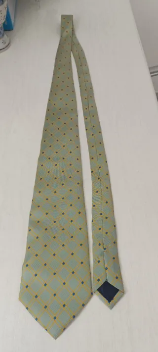 Corbata Lamberto Cuadros Verde y Amarillo