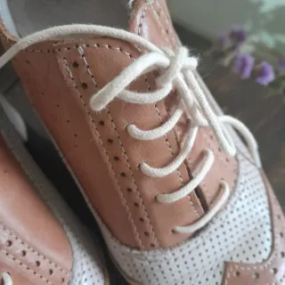 Scarpe donna tacco 39 marrone/bianco