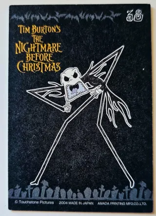 Carta Jack Skellington Incubo Prima di Natale 2004