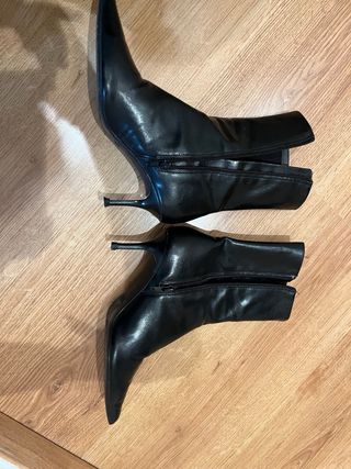 Botines Zara Tacón Aguja Talla 35