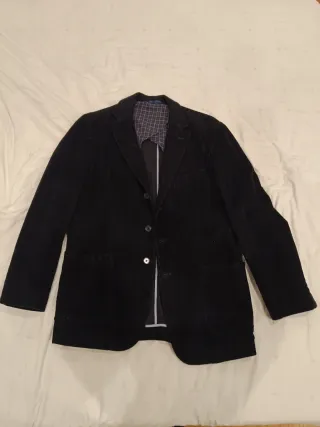 Americana de pana fina color negro