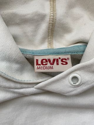 Sudadera Levi's Blanca con Capucha Talla L
