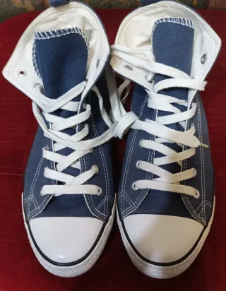 Zapatillas altas hombre azul celeste