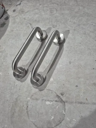 2 Agarraderas Acero Inoxidable