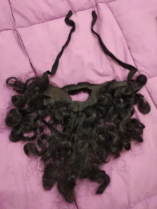 Barba negra para disfraz