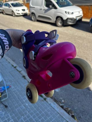 Patines ajustables rosas y morados