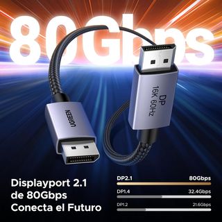 UGREEN Cable DisplayPort 2.1 16K 60Hz 8K 120Hz 4K