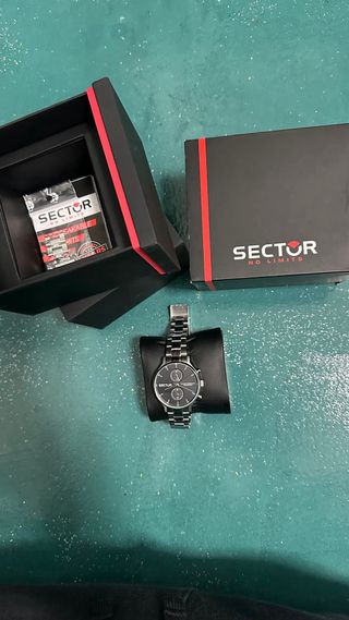 Orologio Sector Cronografo Nero Argento