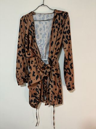 Vestido estampado leopardo