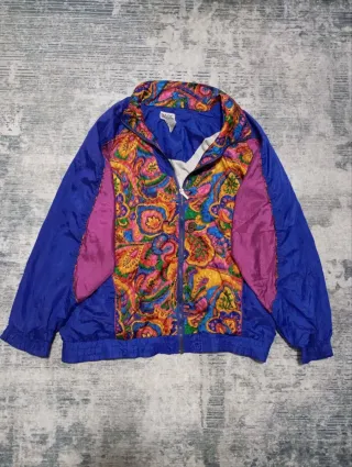 Giacca bomber vintage uomo 90s multicolor
