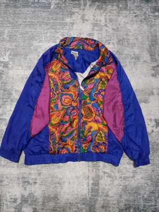 Giacca bomber vintage uomo 90s multicolor