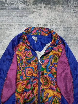 Giacca bomber vintage uomo 90s multicolor