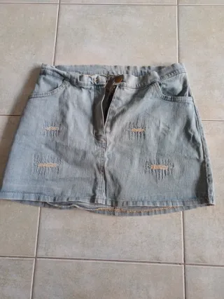 Mini gonna in denim