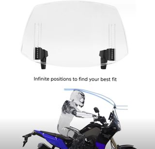 Shkalacar Extensión del parabrisa para moto, Defle