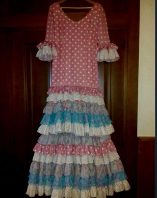 Traje Flamenca Niña Multicolor