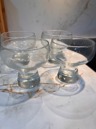 Set 4 Copas Cristal Postre Helado