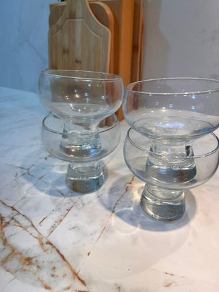 Set 4 Copas Cristal Postre Helado