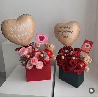 Cajas de rosas y bombones San Valentín