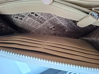 Cartera Love Moschino Plateada Corazones