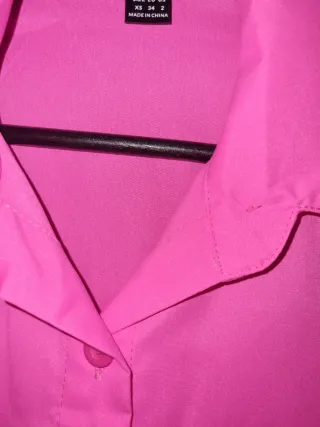 Camisa oversize rosa talla S