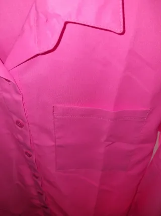 Camisa oversize rosa talla S